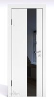 Линия Дверей Шумоизоляционная дверь 42 Дб модель 604 цвет Белый бархат стекло лакобель чёрный