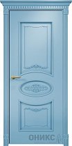 Дверь Оникс модель Эллипс с декором цвет Эмаль голубая