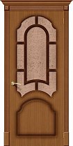 Дверь Браво модель Соната цвет Орех (Ф-11) Стекло Бронза