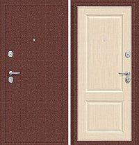 Входная дверь Тайга-7 Антик Медный/Бежевый клен