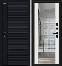 Входная Дверь модель Лайнер-3 Kale цвет Total Black/Off-white