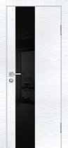 Дверь Profilo Porte Серия P-6 цвет Дуб скай белый стекло чёрный лакобель