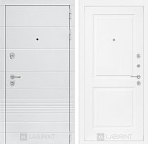 LABIRINT Входная металлическая дверь TRENDO панель №11 белый soft