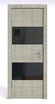 Линия Дверей Шумоизоляционная дверь 42 Дб модель 608 цвет Серый дуб стекло лакобель черный