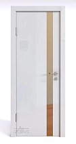 Линия Дверей модель 507 цвет глянец Белый зеркало Бронзовое