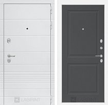 LABIRINT Входная металлическая дверь TRENDO панель №11 графит soft