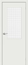 Дверь Браво модель Браво-7 цвет Super White//Wired Glass 12,5