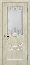 Дверь МариаМ Сиена-1 Дуб седой стекло контур серебро