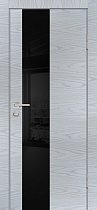 Дверь Profilo Porte Серия P-6 цвет Дуб скай серый стекло чёрный лакобель