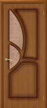 Дверь Браво модель Греция цвет Орех (Ф-11) Стекло 121