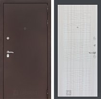 LABIRINT Входная металлическая дверь CLASSIC антик медь панель №6 сандал белый