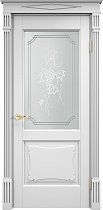 Дверь Массив Ольхи модель Ол6.2 цвет Эмаль белая стекло 6-2