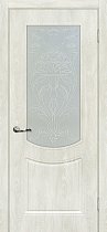 Дверь МариаМ Сиена-3 Дуб жемчужный стекло контур серебро