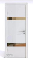 Линия Дверей Шумоизоляционная дверь 42 Дб модель 602 цвет глянец Белый зеркало бронзовое