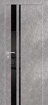 Profilo Porte модель PX-16 кромка хром с 2-х сторон цвет Серый бетон стекло черный лакобель