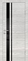 Дверь Profilo Porte Серия P-16 цвет Дуб скай бежевый стекло чёрный лакобель