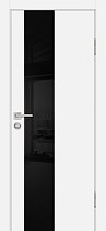 Дверь Profilo Porte Серия P-6 цвет Белый стекло чёрный лакобель