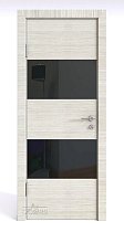 Линия Дверей Шумоизоляционная дверь 42 Дб модель 608 цвет Ива стекло лакобель черный