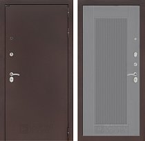 LABIRINT Входная металлическая дверь CLASSIC антик медь панель №30 серый софт