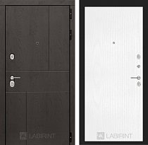 LABIRINT Входная металлическая дверь URBAN панель №7 белое дерево