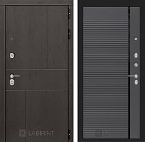 LABIRINT Входная металлическая дверь URBAN панель №22 графит софт