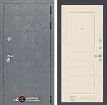 LABIRINT Входная металлическая дверь BETON панель №3 кремовый soft