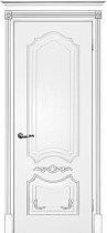 Дверь Текона Смальта модель Деко-10 цвет RAL 9003 патина серебро