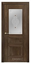 Дверь Оникс модель Версаль цвет Орех американский сатинат фьюзинг Ажур
