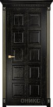 Дверь Оникс модель Вена-2 цвет Эмаль черная патина золото