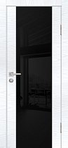 Дверь Profilo Porte Серия P-7 цвет Дуб скай белый стекло чёрный лакобель