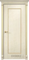Дверь Оникс модель Александрия-1 цвет Слоновая кость патина золото