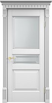 Дверь Массив Ольхи модель Ол5 цвет Эмаль белая стекло 5-1