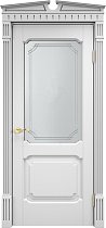 Дверь Массив Ольхи модель Ол7.2 цвет Эмаль белая стекло 7-3