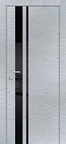 Дверь Profilo Porte Серия P-16 цвет Дуб скай серый стекло чёрный лакобель