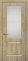 Дверь МариаМ Версаль-1 Дуб песочный стекло контур серебро