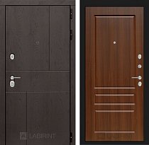 LABIRINT Входная металлическая дверь URBAN панель №3 орех бренди