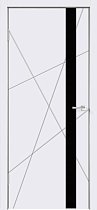 Двери Холл модель SCANDI-S Z1 эмаль RAL9003 лакобель чёрный