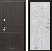 LABIRINT Входная металлическая дверь URBAN панель №6 cандал белый