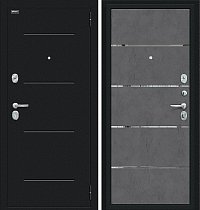 Входная Дверь модель Лайн цвет Букле черное/Slate Art
