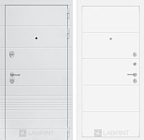 LABIRINT Входная металлическая дверь TRENDO панель №13 белый soft