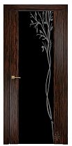 Дверь Оникс модель Престиж цвет Эбен триплекс чёрный пескоструй-3