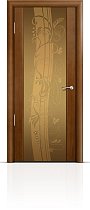 Дверь Мильяна модель Омега-2 цвет Анегри триплекс бронзовый рисунок Мотив