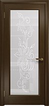 Дверь DioDoor Миланика-1 венге стекло белое пескоструйное Миланика