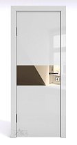Линия Дверей Шумоизоляционная дверь 42 Дб модель 601 цвет глянец Серый зеркало бронзовое