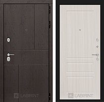 LABIRINT Входная металлическая дверь URBAN панель №3 сандал белый