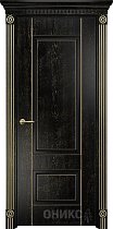 Дверь Оникс модель Марсель фреза цвет Эмаль черная патина золото