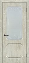 Дверь МариаМ Сиена-4 Дуб седой стекло контур серебро