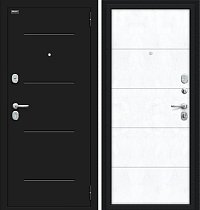 Входная Дверь модель Граффити-1 цвет Букле черное/Snow Art