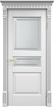 Дверь Массив Ольхи модель Ол5 цвет Эмаль белая стекло 5-4