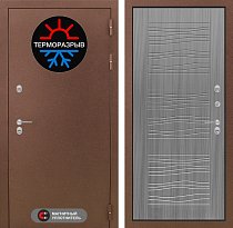 LABIRINT Входная металлическая дверь ТЕРМО панель №6 cандал серый